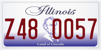 IL license plate Z480057