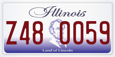 IL license plate Z480059