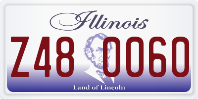 IL license plate Z480060