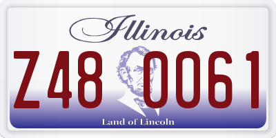 IL license plate Z480061
