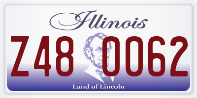 IL license plate Z480062