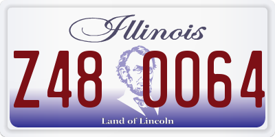 IL license plate Z480064