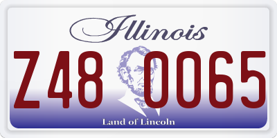 IL license plate Z480065