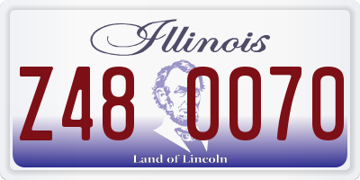 IL license plate Z480070