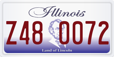 IL license plate Z480072