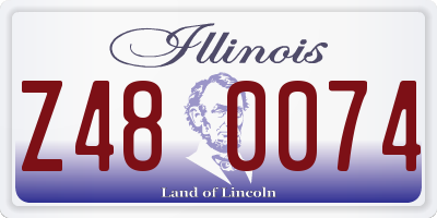 IL license plate Z480074