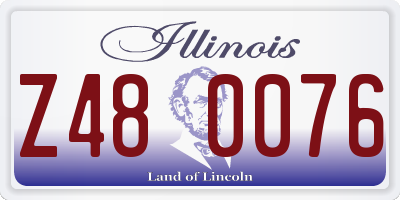 IL license plate Z480076