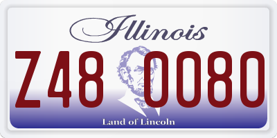 IL license plate Z480080