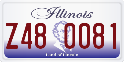 IL license plate Z480081