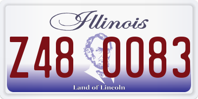 IL license plate Z480083