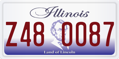 IL license plate Z480087
