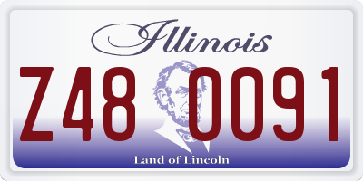 IL license plate Z480091