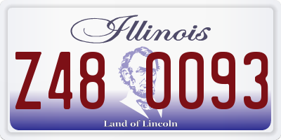 IL license plate Z480093