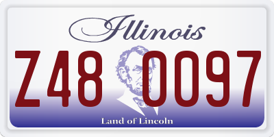 IL license plate Z480097