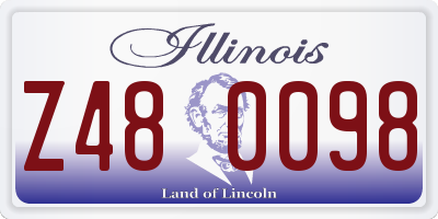 IL license plate Z480098