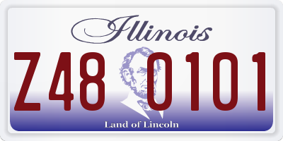 IL license plate Z480101