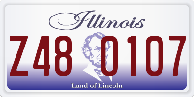 IL license plate Z480107