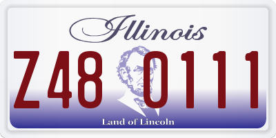 IL license plate Z480111