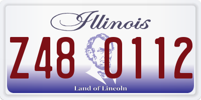 IL license plate Z480112