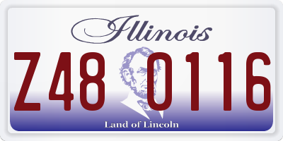 IL license plate Z480116