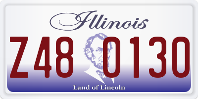 IL license plate Z480130