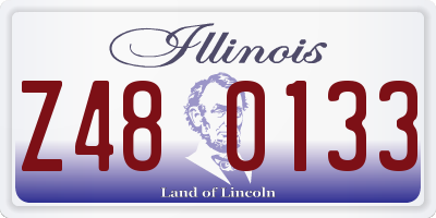 IL license plate Z480133