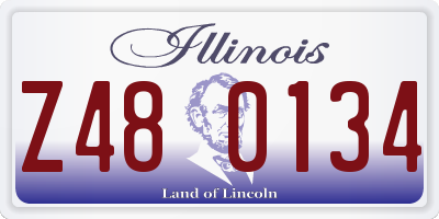 IL license plate Z480134