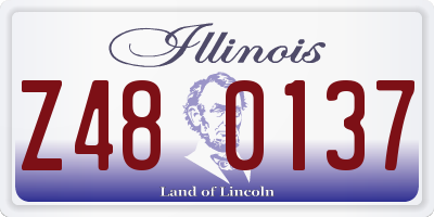 IL license plate Z480137