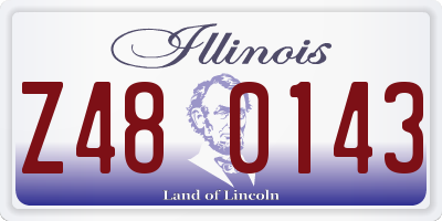 IL license plate Z480143