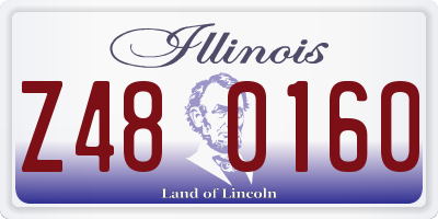IL license plate Z480160
