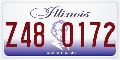 IL license plate Z480172