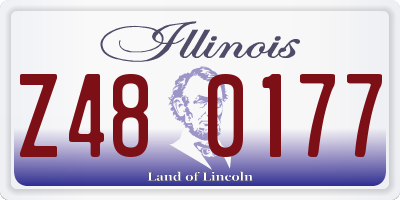 IL license plate Z480177