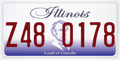 IL license plate Z480178
