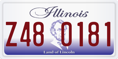 IL license plate Z480181