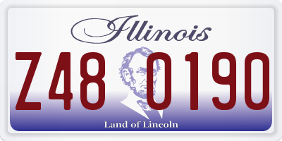 IL license plate Z480190