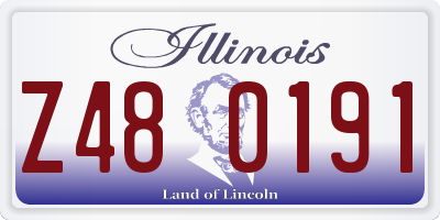 IL license plate Z480191