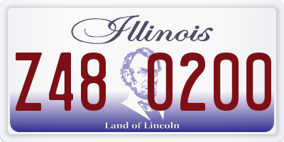IL license plate Z480200