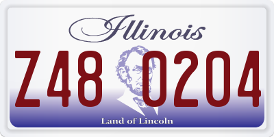 IL license plate Z480204