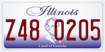 IL license plate Z480205