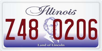 IL license plate Z480206