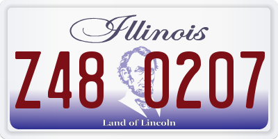 IL license plate Z480207