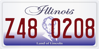 IL license plate Z480208