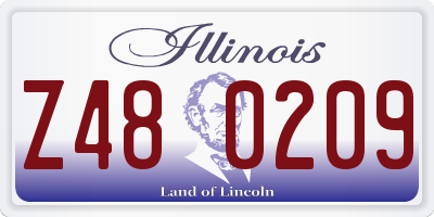 IL license plate Z480209
