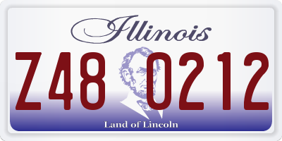 IL license plate Z480212
