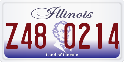IL license plate Z480214