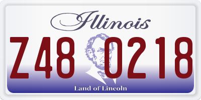 IL license plate Z480218