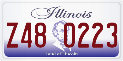 IL license plate Z480223
