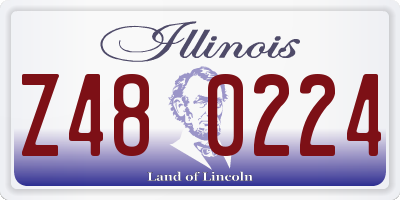 IL license plate Z480224