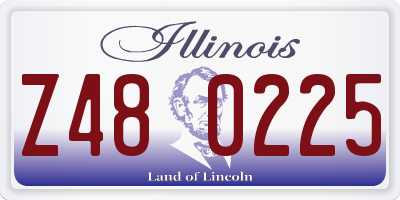 IL license plate Z480225