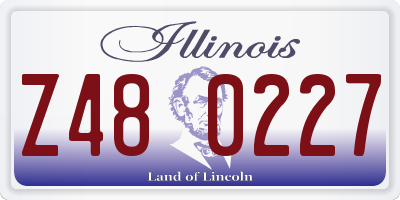 IL license plate Z480227